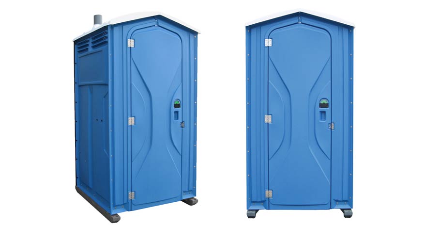 Long-term porta potty units on site in Eagle Pass, Texas